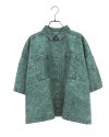 8Laboratory　エイトラボラトリー　デニムケミカル加工ショート丈半袖シャツ　ワイドシルエット　セットアップ可能　ケミカルウォッシュ　ヴィンテージ加工　薄手デニム　ユニセックス　ストリートスタイル