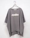 #Pokke　ポッケ　天竺ケミカル加工スクエアプルオーバー　半袖　スクエアプリント　ポップグラフィック　ケミカルウォッシュ　ヴィンテージ加工　ワイドシルエット　ドロップショルダー　大人カジュアル