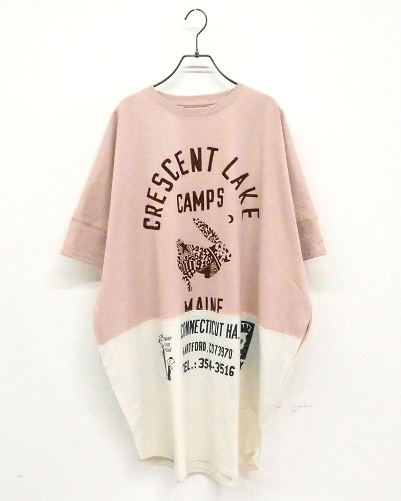 LIME.INC　ライムインク　天竺プリントBIG　T　半袖　グラフィックプリント　ビッグシルエット　ドロップショルダー　前後差着丈　サイドスリット　大人カジュアル