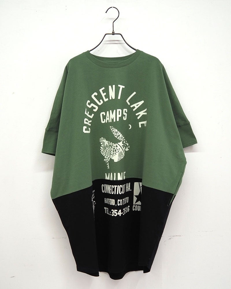 LIME.INC　ライムインク　天竺プリントBIG　T　半袖　グラフィックプリント　ビッグシルエット　ドロップショルダー　前後差着丈　サイドスリット　大人カジュアル