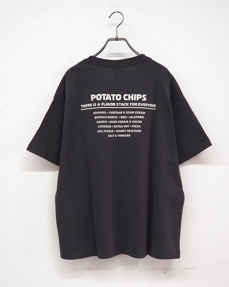 PRINGLES　プリングルズ　2009T　半袖　サガラ刺繍　ミスターP　2009年デザイン　立体ロゴ　ビッグシルエット　ドロップショルダー　ユニセックス　クルーネック