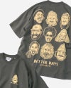 gym master　ジムマスター　BETTER DAYS ビッグTEE　半袖　バックプリント　ワンポイント刺繍　ビッグシルエット　ドロップショルダー　コットン100%　大人カジュアル