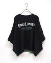 LIME.INC　ライムインク　天竺バイオウォッシュワイドT　半袖　カレッジロゴ　前後配色切り替え　バイカラー　バイオウォッシュ加工　ヴィンテージ風　超ワイドシルエット　ドロップショルダー　綿100%　大人カジュアル