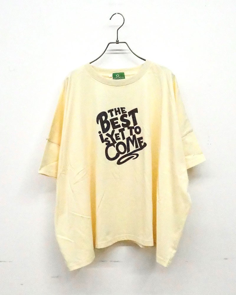 8Laboratory　エイトラボラトリー　天竺セットアップ　アンサンブル　2点セット　半袖ロゴTシャツ　ワイドシルエット　ドロップショルダー　ボーダー柄フードタンクトップ　レイヤードスタイル　綿100%　大人カジュアル