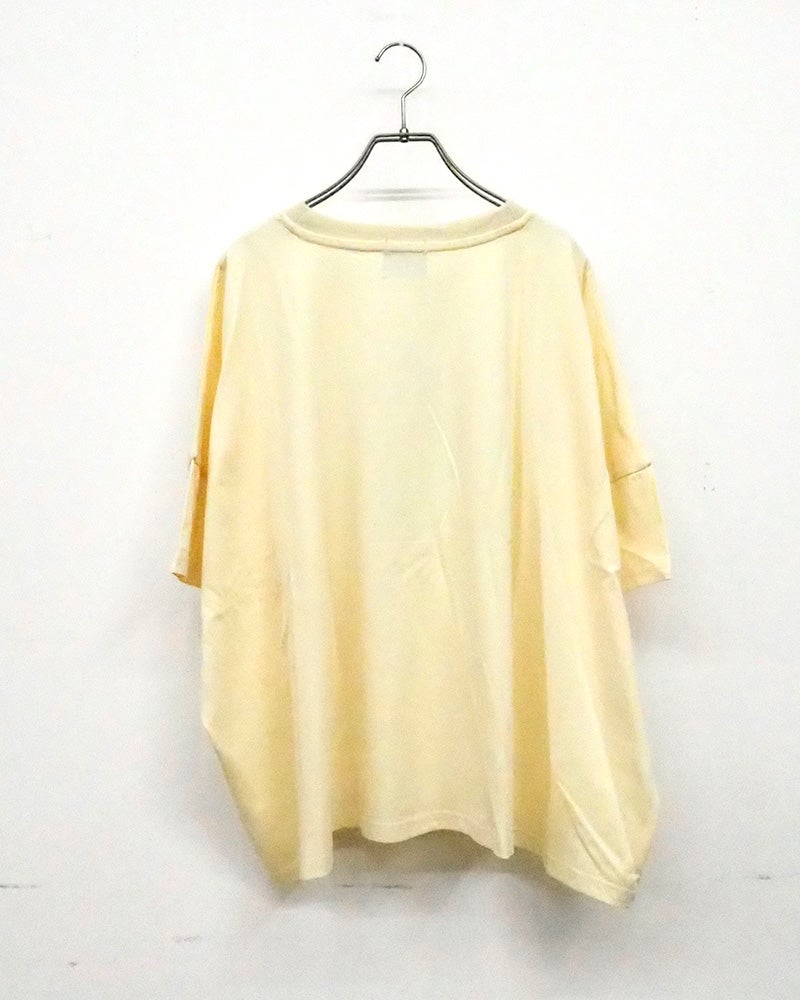 8Laboratory　エイトラボラトリー　天竺セットアップ　アンサンブル　2点セット　半袖ロゴTシャツ　ワイドシルエット　ドロップショルダー　ボーダー柄フードタンクトップ　レイヤードスタイル　綿100%　大人カジュアル