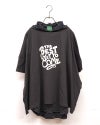 8Laboratory　エイトラボラトリー　天竺セットアップ　アンサンブル　2点セット　半袖ロゴTシャツ　ワイドシルエット　ドロップショルダー　ボーダー柄フードタンクトップ　レイヤードスタイル　綿100%　大人カジュアル