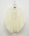 limiless　リミレス　シアーチェックプリント＆刺繍シャツ　半袖シャツ　シアー素材　チェック柄織り　バックプリント　フラワーモチーフ　ロゴ刺繍　ワイドシルエット　ドロップショルダー　大人カジュアル