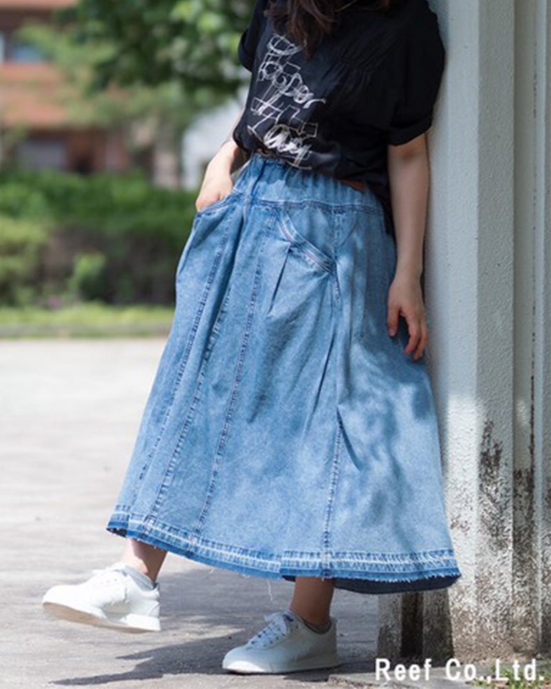 クロスカットデニムスカート | &Vogue STORE