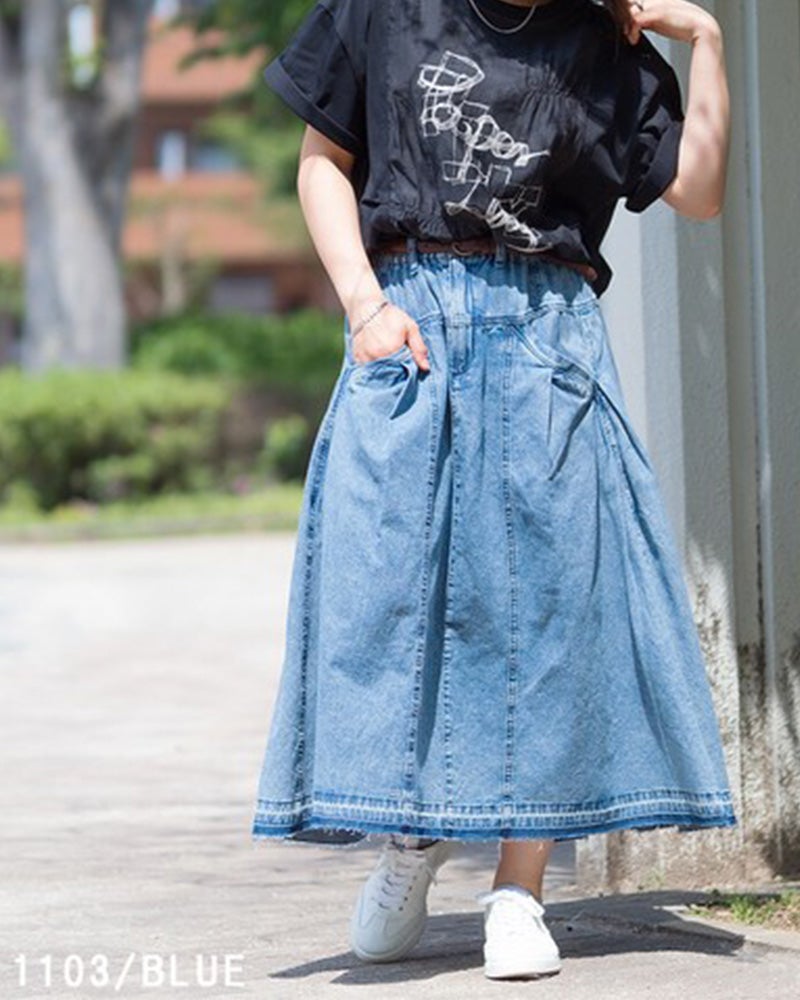 クロスカットデニムスカート | &Vogue STORE