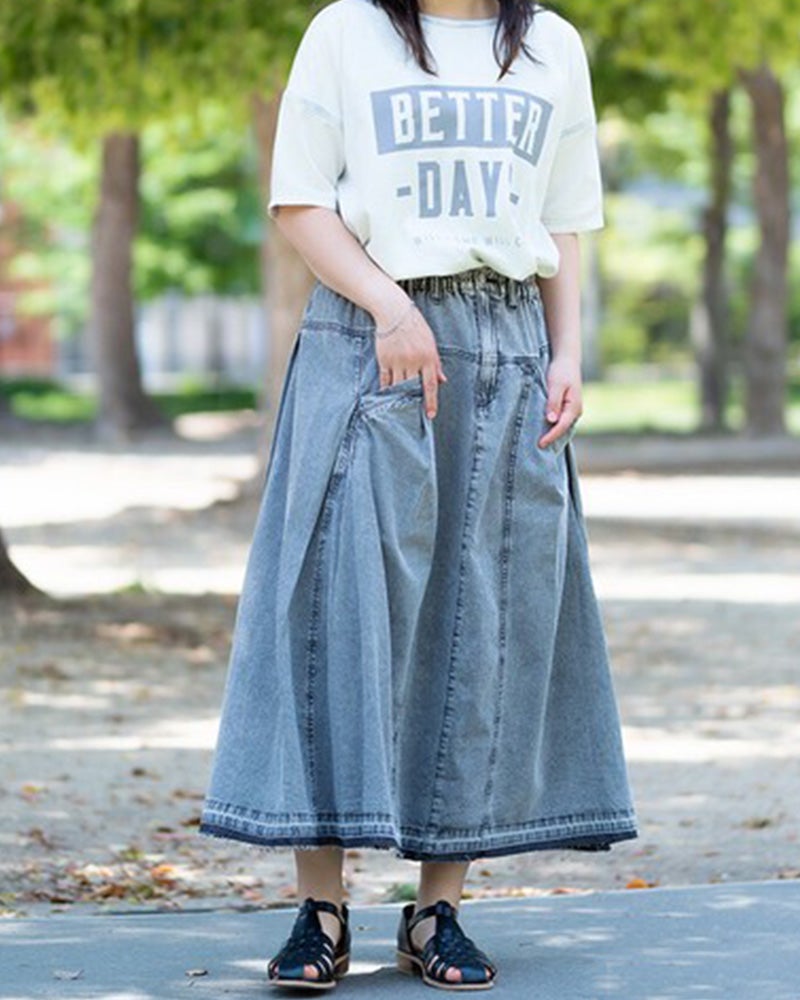 クロスカットデニムスカート | &Vogue STORE