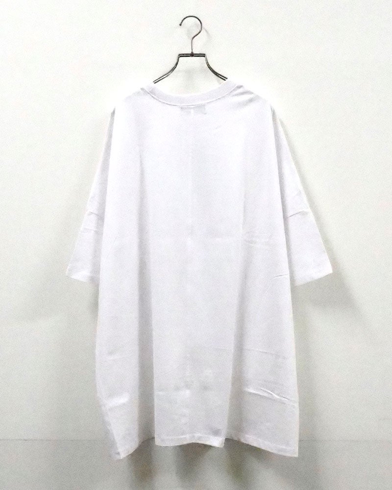 imiless リミレス バタフライT 半袖Tシャツ オーバーサイズビッグシルエット フロントバタフライグラフィックプリント ネオンカラー立体ロゴ 英字メッセージ ドロップショルダー サイドスリット 前後差ヘム フリーサイズ ストリートカジュアル アメカジテイストコーデ