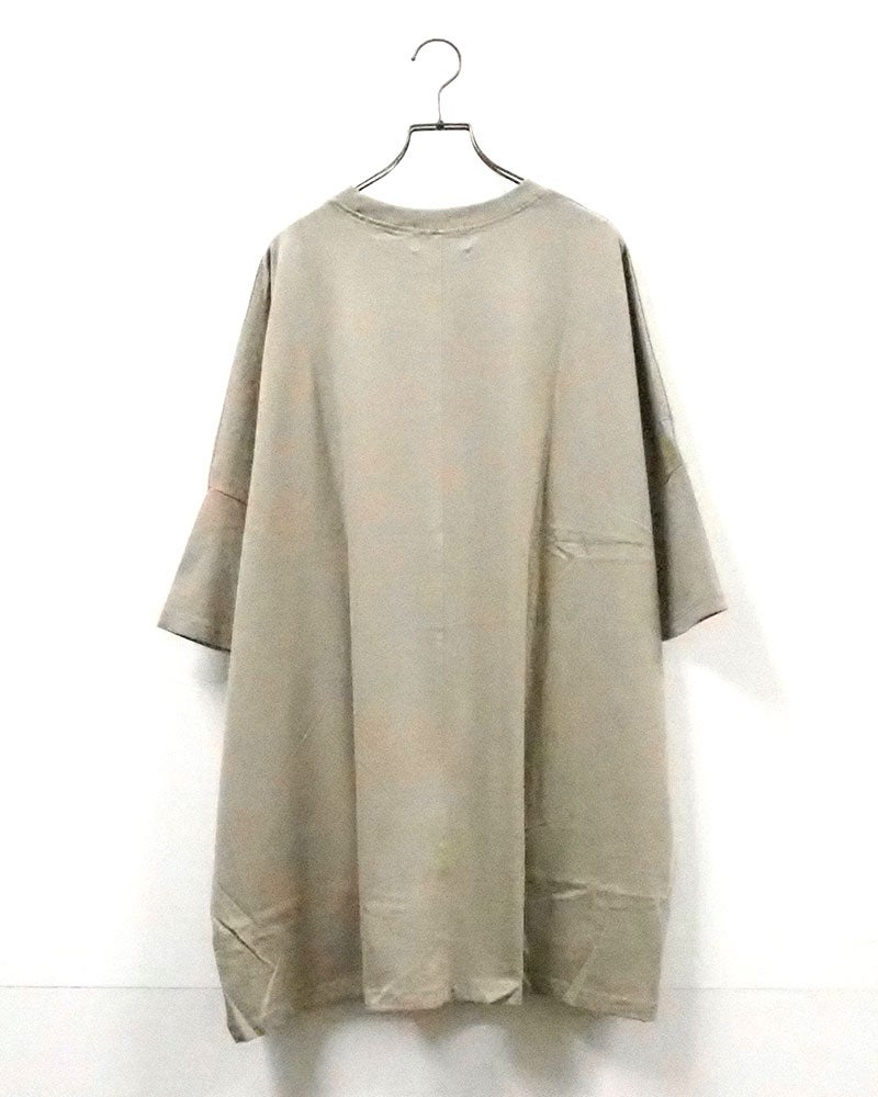 imiless リミレス バタフライT 半袖Tシャツ オーバーサイズビッグシルエット フロントバタフライグラフィックプリント ネオンカラー立体ロゴ 英字メッセージ ドロップショルダー サイドスリット 前後差ヘム フリーサイズ ストリートカジュアル アメカジテイストコーデ