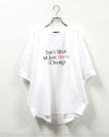 limiless リミレス 英字ロゴT 半袖Tシャツ オーバーサイズビッグシルエット フロントメッセージロゴプリント 英字グラフィック 一部配色デザイン ドロップショルダー 前後差ラウンドヘム フリーサイズ 全5カラー ストリートカジュアル アメカジテイスト大人コーデ