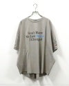 limiless リミレス 英字ロゴT 半袖Tシャツ オーバーサイズビッグシルエット フロントメッセージロゴプリント 英字グラフィック 一部配色デザイン ドロップショルダー 前後差ラウンドヘム フリーサイズ 全5カラー ストリートカジュアル アメカジテイスト大人コーデ