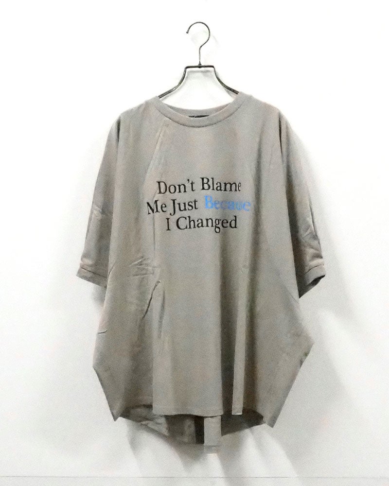 limiless リミレス 英字ロゴT 半袖Tシャツ オーバーサイズビッグシルエット フロントメッセージロゴプリント 英字グラフィック 一部配色デザイン ドロップショルダー 前後差ラウンドヘム フリーサイズ 全5カラー ストリートカジュアル アメカジテイスト大人コーデ