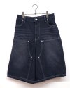 VISION STREET WEAR ヴィジョンストリートウェア VISIONスケーターデニムショーツ ハーフパンツ バギーワイドシルエット ひざ下丈