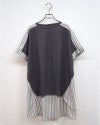 カノコ布帛切替前後差フレアプルオーバー