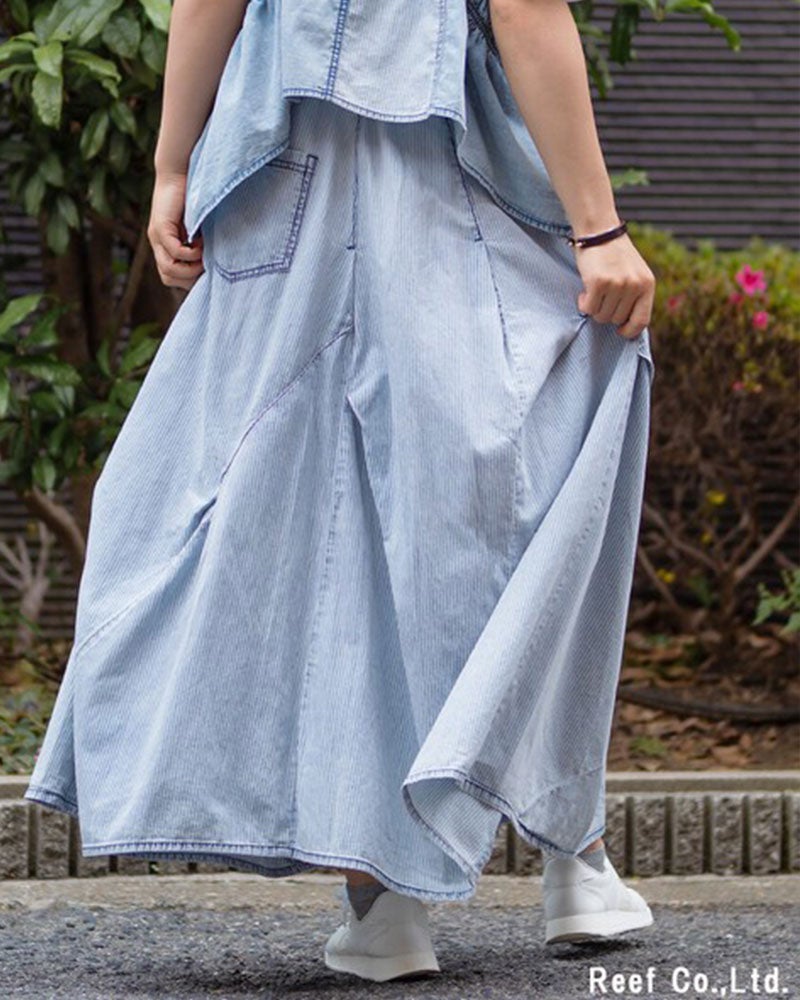 ヒッコリーアシメフレアスカート | &Vogue STORE