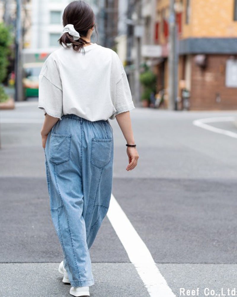 接触冷感デニムナッツパンツ