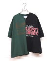 LIME.INC 天竺リメイク風プリントT 天竺 CALIFORNIA ロゴ プリント リメイク風 プリント Tシャツ