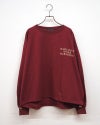 limiless リミレス スポーティプリントロンT 長袖Tシャツカットソー 左胸シンプルワンポイント英字プリント バックメッセージロゴプリントデザイン 裾ドローコードドロスト仕様 袖口リブ 前後差ラウンドヘム
