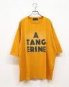 limiless リミレス ブラストパウダー加工プリント6分袖Tシャツ カットソー半端袖 フロント ロゴプリント ブラストパウダーフェード加工ヴィンテージ風生地 ドロップショルダーワイドビッグシルエット フリーサイズ