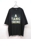 limiless リミレス ブラストパウダー加工プリント6分袖Tシャツ カットソー半端袖 フロント ロゴプリント ブラストパウダーフェード加工ヴィンテージ風生地 ドロップショルダーワイドビッグシルエット フリーサイズ