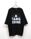limiless リミレス ブラストパウダー加工プリント6分袖Tシャツ カットソー半端袖 フロント ロゴプリント ブラストパウダーフェード加工ヴィンテージ風生地 ドロップショルダーワイドビッグシルエット フリーサイズ