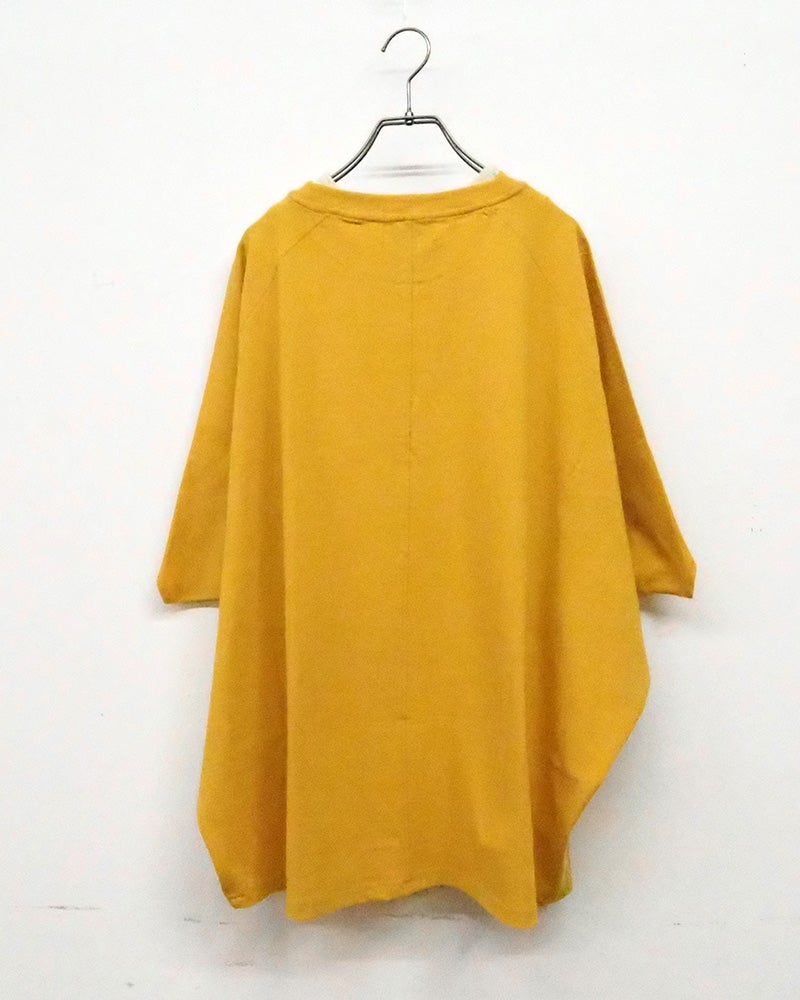 limiless リミレス 刺繍Tシャツアンサンブル 2点セット 半袖カットソー ロゴくり抜きカットワーク刺繍 配色レイヤード 首元裾のぞかせ インナーセット ドルマンスリーブ ゆったり ビッグシルエット フリーサイズ アメカジ ストリート カジュアル夏コーデ