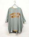limiless リミレス 刺繍Tシャツアンサンブル 2点セット 半袖カットソー ロゴくり抜きカットワーク刺繍 配色レイヤード 首元裾のぞかせ インナーセット ドルマンスリーブ ゆったり ビッグシルエット フリーサイズ アメカジ ストリート カジュアル夏コーデ