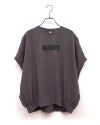 天竺パウダー加工デニムロゴT