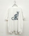 天竺パウダー加工デニムロゴパッチワーク
