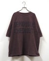 8Laboratory エイトラボラトリー ラグランロゴT 半袖Tシャツ カットソー 前後英字ロゴプリント バックプリント パウダー加工 ヴィンテージ風 袖口カットオフ 裾ドローストリング 裾絞り ラグランスリーブ コットン天竺 綿100％ フリーサイズ ゆったり ストリートアメカジ夏コーデ