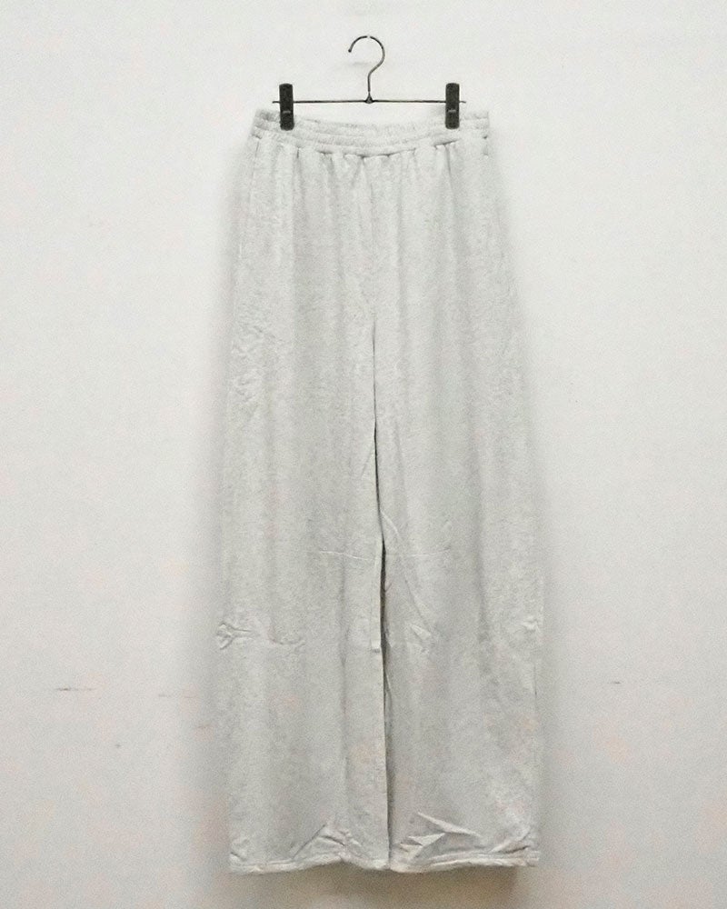 limiless リミレス パウダースウェットパンツ 裏毛スウェット イージーパンツ パウダー加工 ヴィンテージ風 フェード感 裾ドローコード アジャスター付き 裾絞りバルーン ウエスト総ゴム ポケット付き フリーサイズ ゆったり 体型カバー ストリート大人カジュアル秋冬コーデ