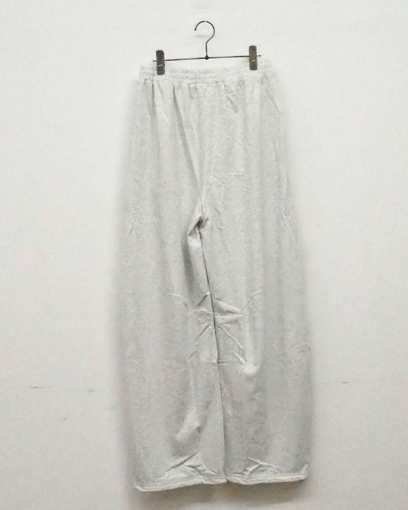 limiless リミレス パウダースウェットパンツ 裏毛スウェット イージーパンツ パウダー加工 ヴィンテージ風 フェード感 裾ドローコード アジャスター付き 裾絞りバルーン ウエスト総ゴム ポケット付き フリーサイズ ゆったり 体型カバー ストリート大人カジュアル秋冬コーデ