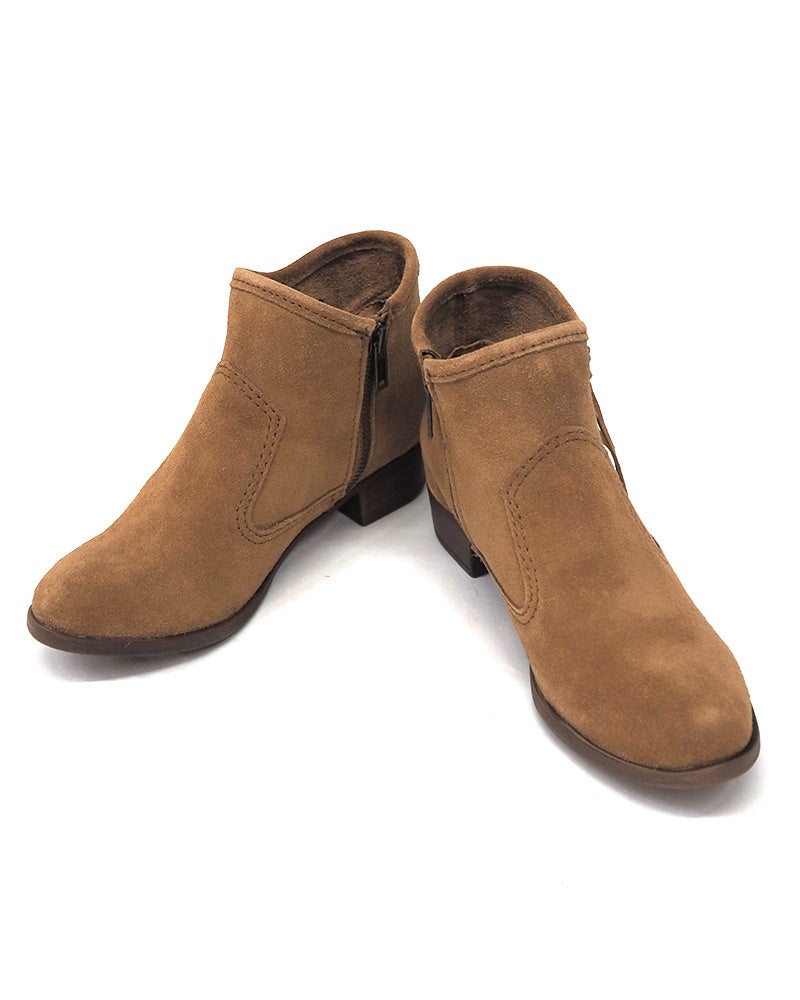 MINNETONKA ミネトンカ ウェスタンフリンジブーティー ショートブーツ スエード 本革 牛革 サイドフリンジ スタックヒール ローヒール サイドジップ ファスナー付き 疲れにくい ハンドメイド アメカジ ウエスタン レディースシューズ 秋冬コーデ