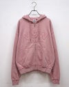 VISION STREET WEAR ヴィジョンストリートウェア ピグメントZIPパーカー ジップアップパーカー ピグメント加工 ヴィンテージ風 立体VSWロゴ CutOff加工 切りっぱなし セットアップ対応 ユニセックス フリーサイズ ストリート グランジ秋冬コーデ 迷彩グレーチャコール