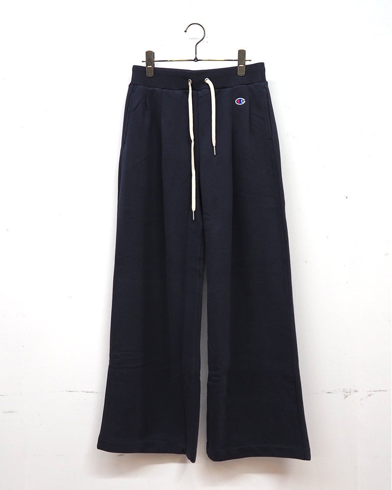 Champion チャンピオン スウェットパンツ ワイドスウェットパンツ フロントタック 裏毛 サステナブル USAコットン イージーパンツ ウエストコード セットアップ対応 ワイドシルエット ユニセックス レディース ゆったり 体型カバー カジュアル ストリート秋冬コーデ
