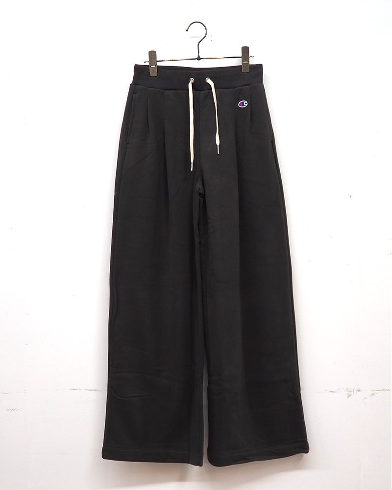 Champion チャンピオン スウェットパンツ ワイドスウェットパンツ フロントタック 裏毛 サステナブル USAコットン イージーパンツ ウエストコード セットアップ対応 ワイドシルエット ユニセックス レディース ゆったり 体型カバー カジュアル ストリート秋冬コーデ