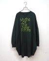 limiless リミレス 天竺BIG刺繍TEE 長袖Tシャツ ロンT ビッグロゴ刺繍 英字刺繍 コクーンシルエット チュニック丈 ドロップショルダー ビッグシルエット オーバーサイズ ユニセックス レディース ゆったり 体型カバー ストリートモード秋冬コーデ ブラックダークグリーンワインベージュ