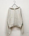 8Laboratory エイトラボラトリー 裏毛パーカー ジップアップパーカー ダブルジップ メタルリベット ポケット付き グリーンピスタグ 裏毛パンツセットアップ対応 ボリュームスリーブ オーバーサイズ ユニセックス レディース ゆったり ストリートモードカジュアル秋冬コーデ ブラックブラウンオートミール