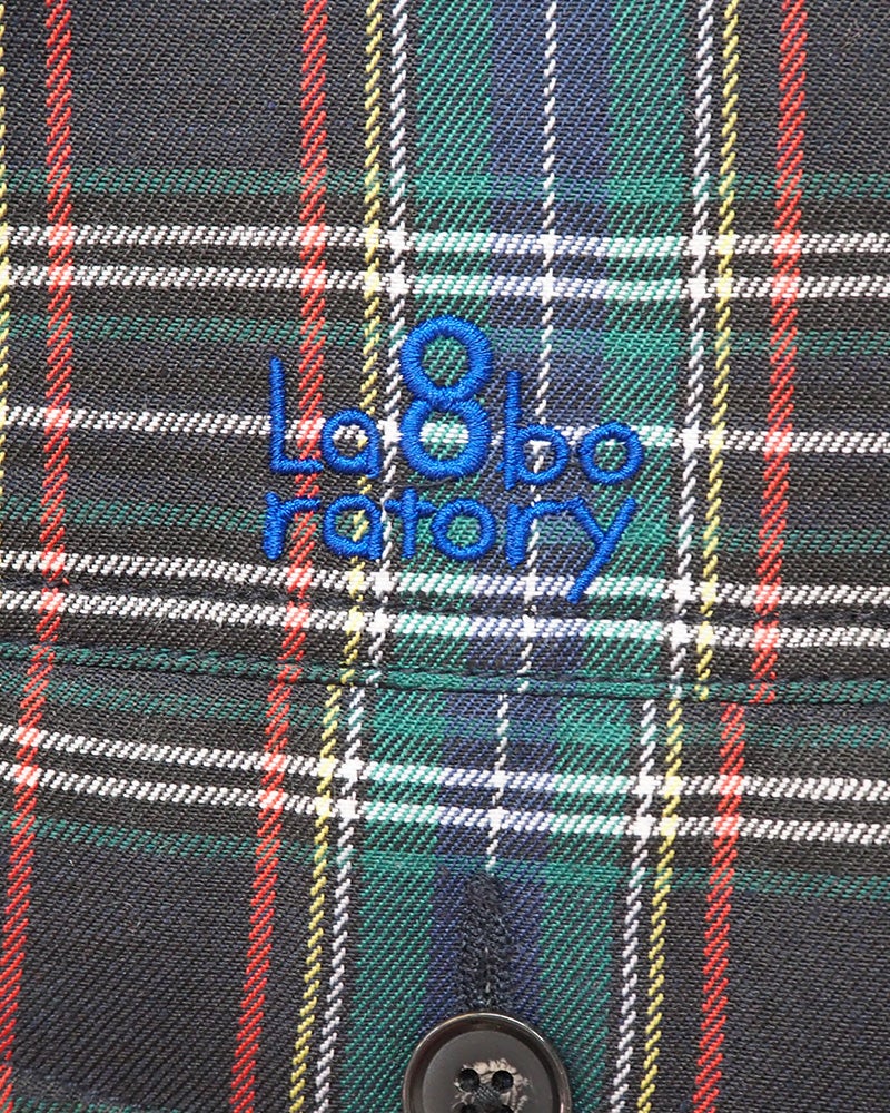 8Laboratory エイトラボラトリー 薄中綿キルトシャツジャケット シャツジャケット インナーアウター キルティングジャケット ダイヤキルト 薄中綿 防寒インナー チェック柄 レオパード ヒョウ柄 胸ポケット ロゴ刺繍 ドロップショルダー オーバーサイズ ユニセックス メンズ レディース アメカジ秋冬コーデ